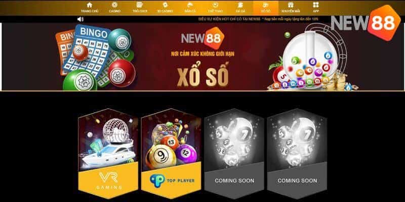 Các bước vào chơi xổ số New88